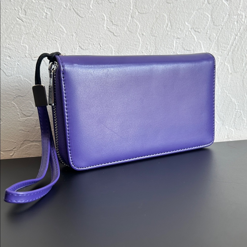 Purple Women's Wristlet Wallet Card Organizer
